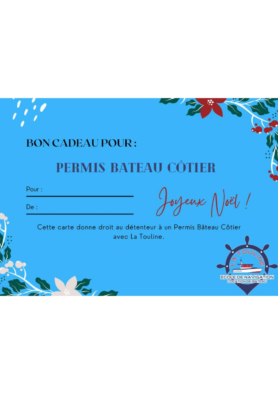 Bon Cadeau Permis Côtier
